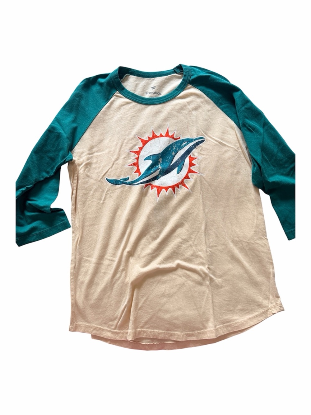 Miami Dolphins womens Raglan Tee